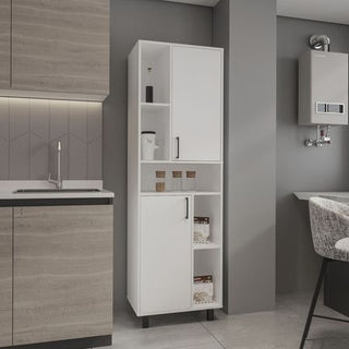 Bryce White Pantry Cabinet for Compact Kitchens