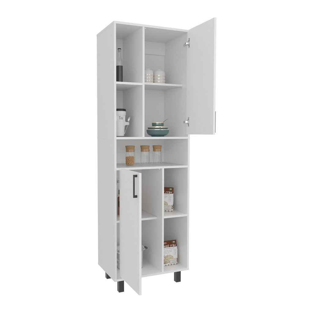 Bryce White Pantry Cabinet for Compact Kitchens