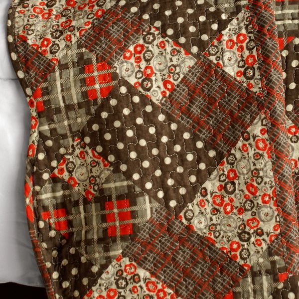 100% Cotton Vermicelli-Quilted Quilt Set - Full/Queen