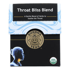 Buddha Teas Throat Bliss Blend - Case of 6 (18 Ct per Pack)