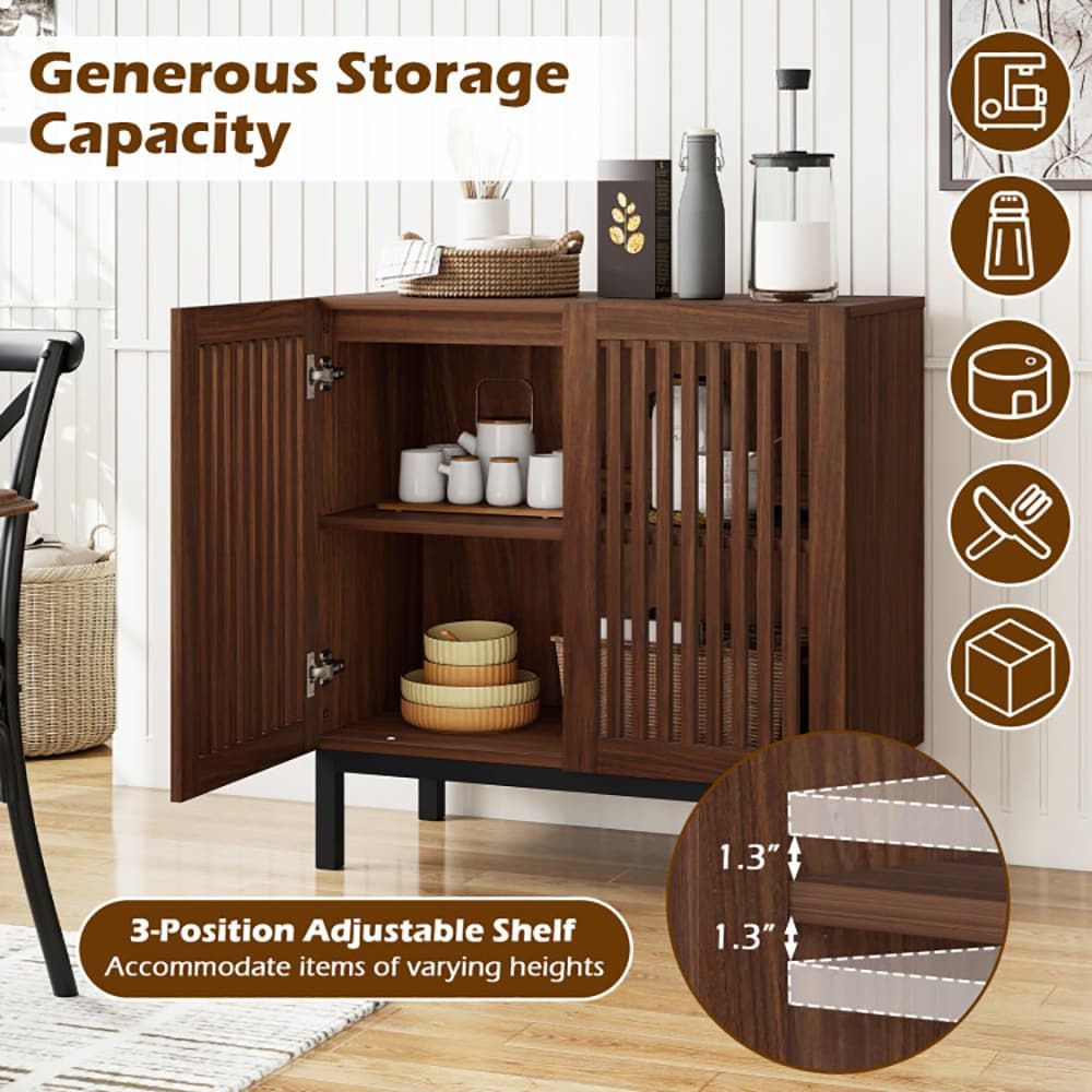 Farmhouse Sideboard with Flexible Cabinet Storage
