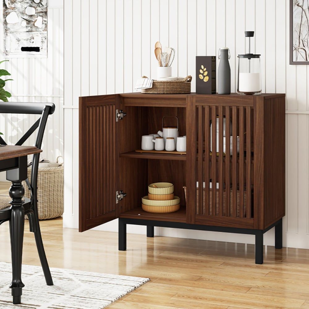 Farmhouse Sideboard with Flexible Cabinet Storage
