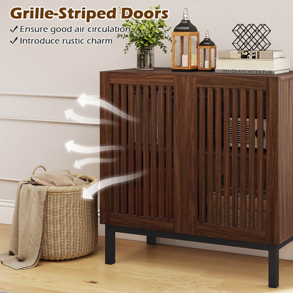 Farmhouse Sideboard with Flexible Cabinet Storage