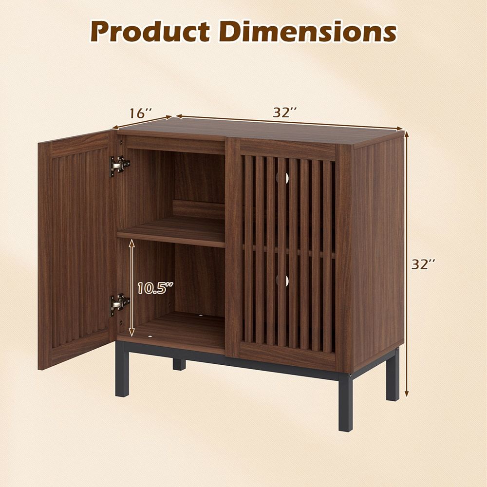 Farmhouse Sideboard with Flexible Cabinet Storage
