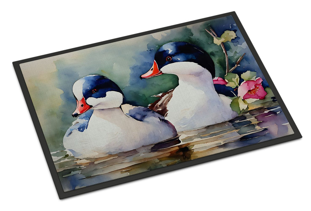 Bufflehead Bird Artwork Entryway Doormat