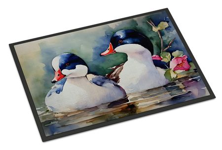 Bufflehead Bird Artwork Entryway Doormat