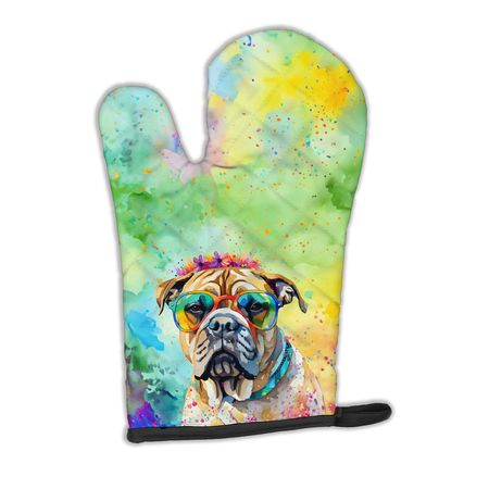 Bullmastiff Hippie Dawg Right-Hand Oven Mitt