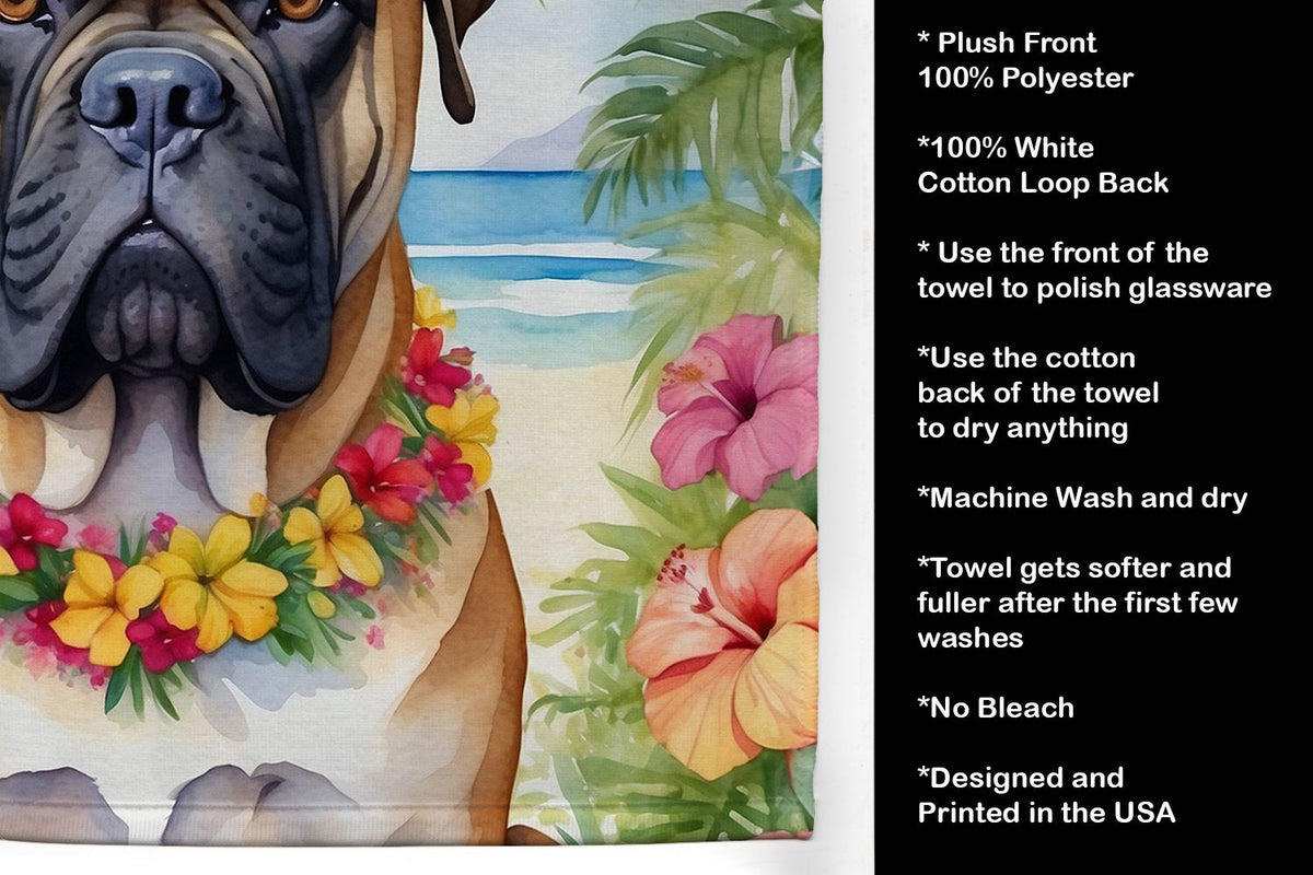 Bullmastiff Luau Two-Sided Kitchen Towel