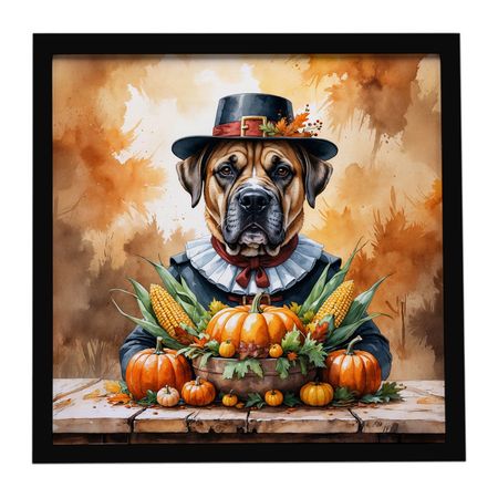 Bullmastiff Thanksgiving Framed Wall Art