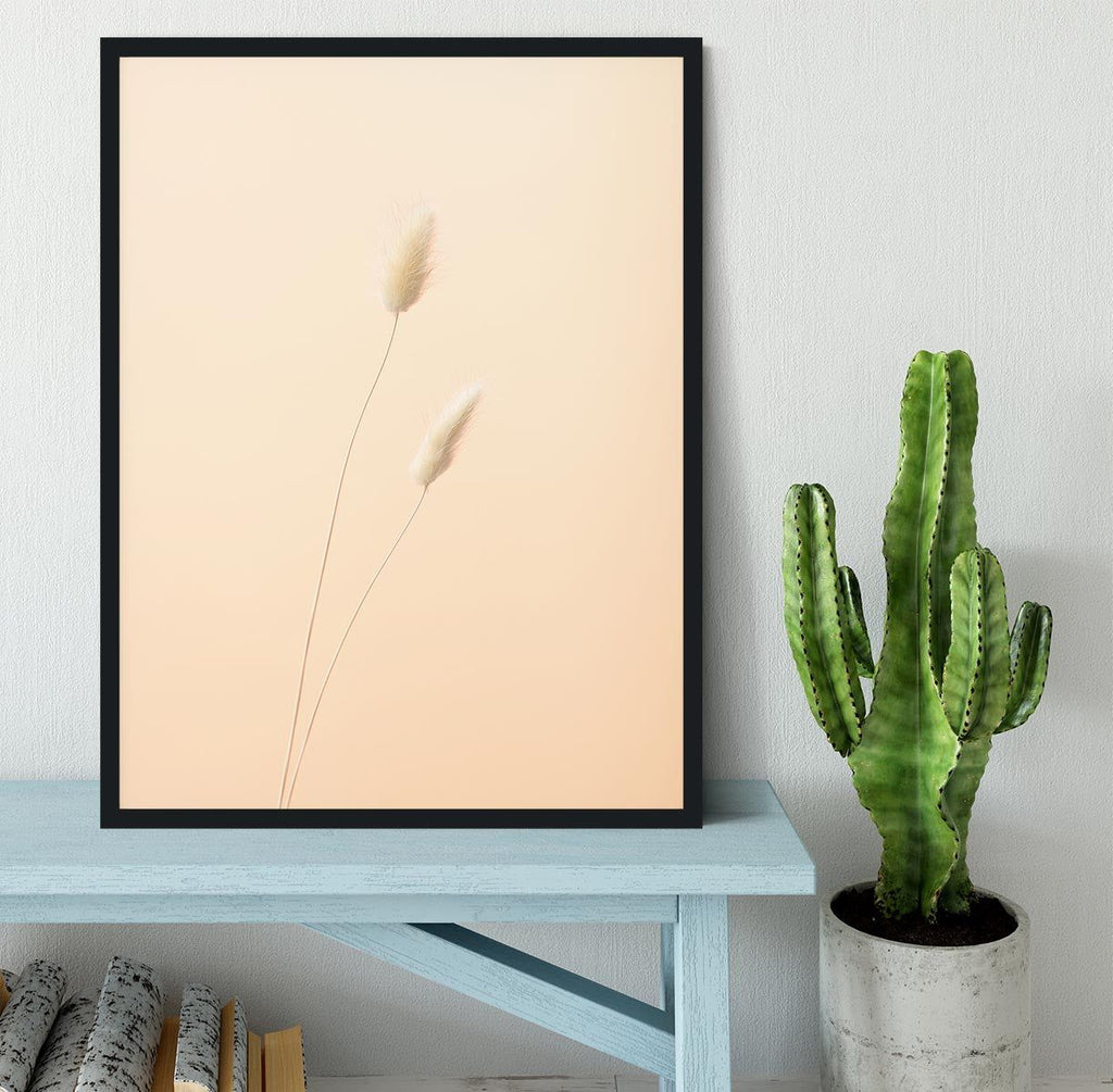 Bunny Grass Peach 08 Ready-to-Hang Framed Print