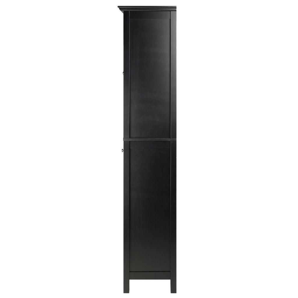 Burgundy Wine Cabinet 15-Bottle; Glass Door