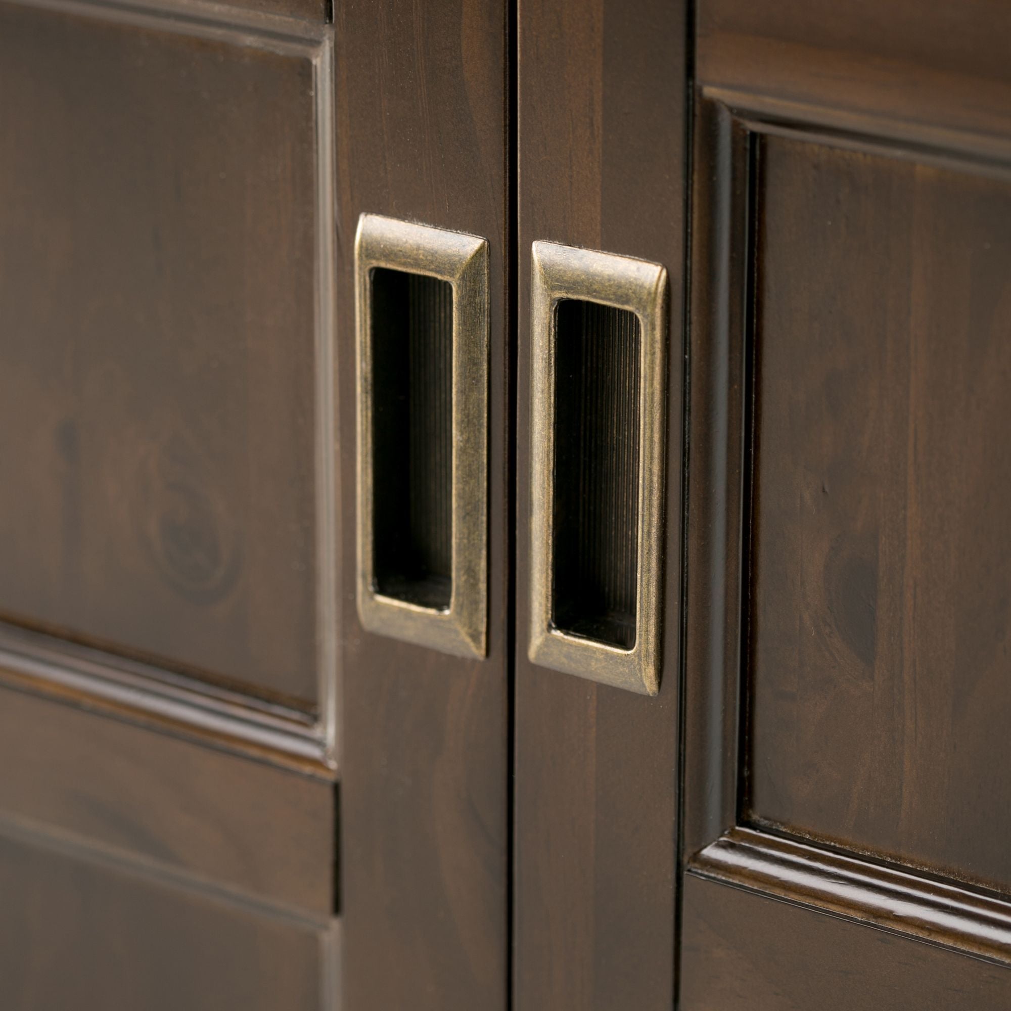 Burlington - Low Storage Cabinet - Mahogany Brown