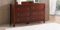 Cherry Dresser with Six Drawers for Bedroom