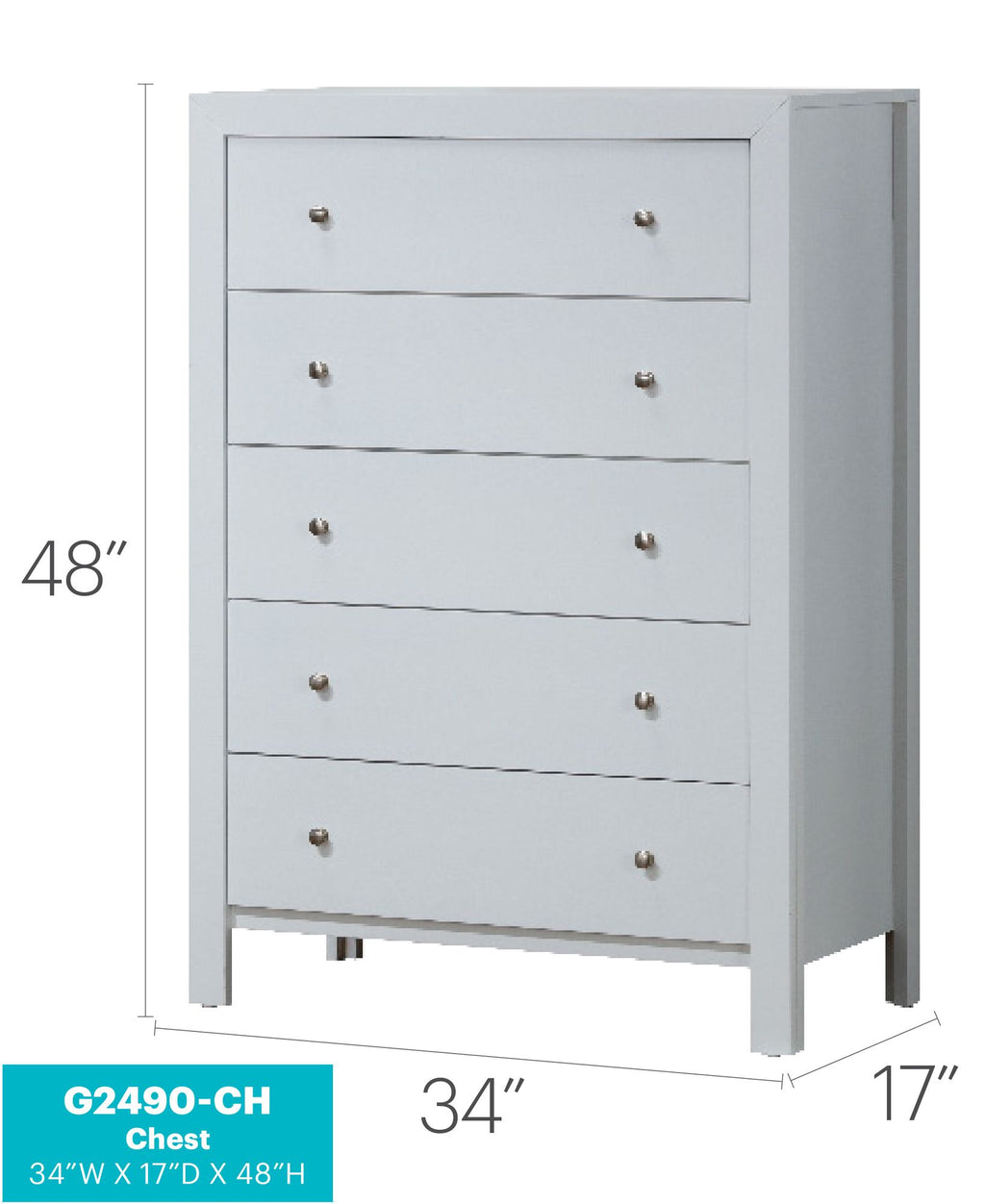 Burlington G2490-CH Chest, White