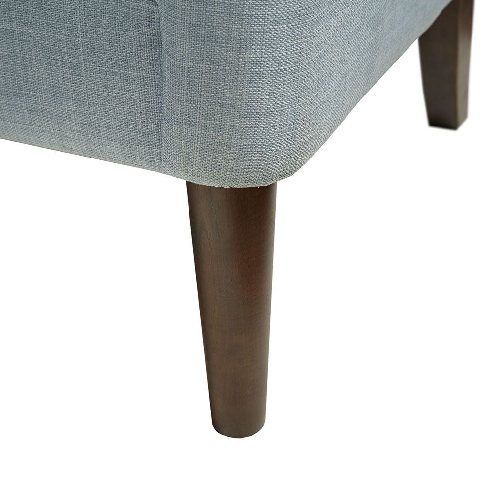 Button Tufted Accent Chair – Transitional Design with Round Arms