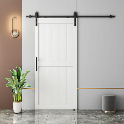 Bypass Barn Door with Hardware Kit - Space-Saving Sliding Door for Closets and Rooms