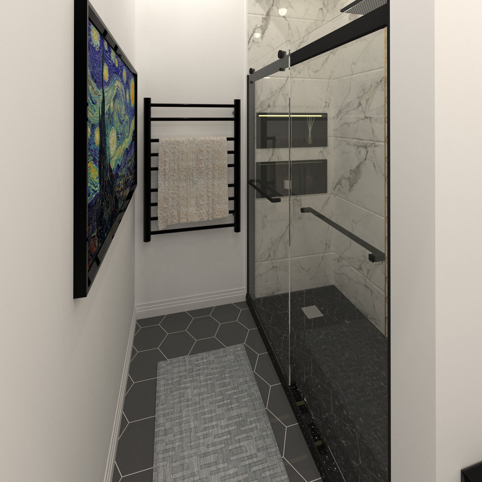 Bypass Sliding Shower Door with Double Doors and Smooth Operation