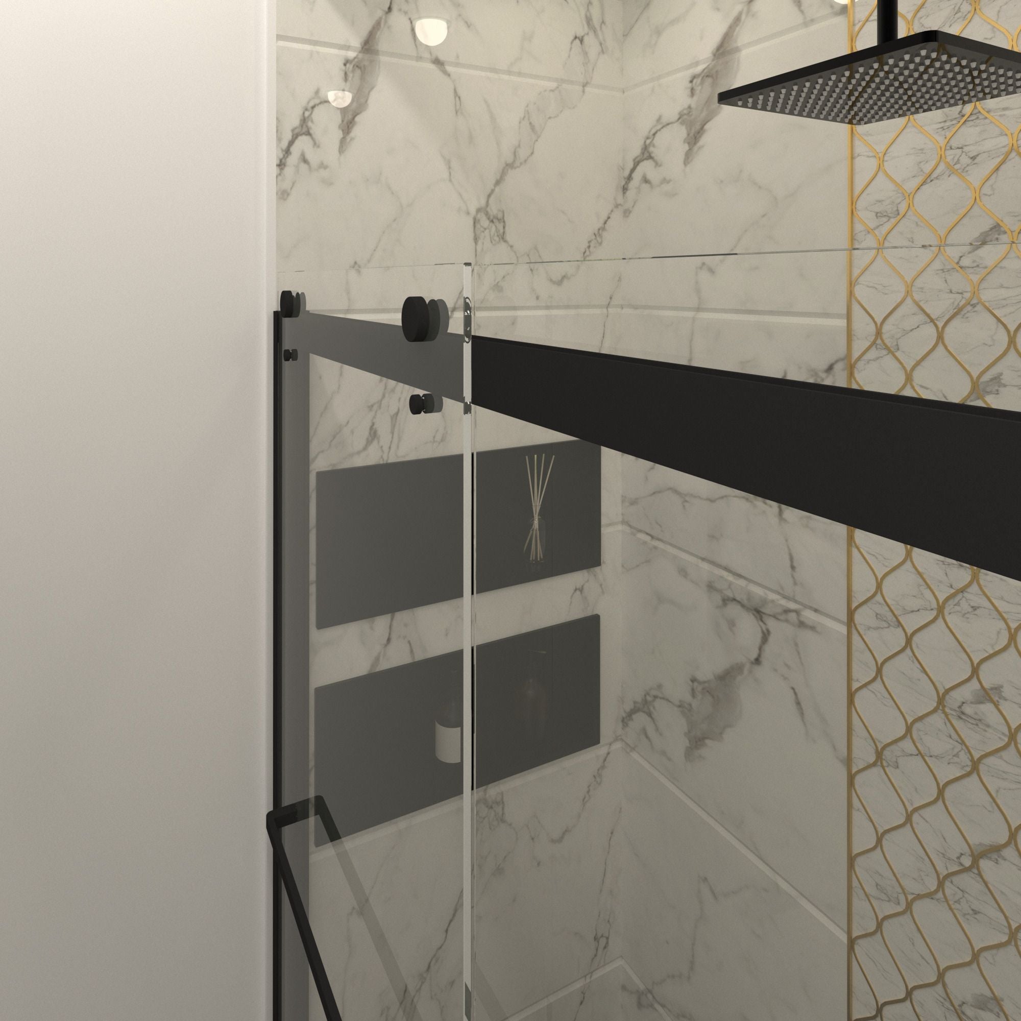 Bypass Sliding Shower Door with Double Doors and Smooth Operation