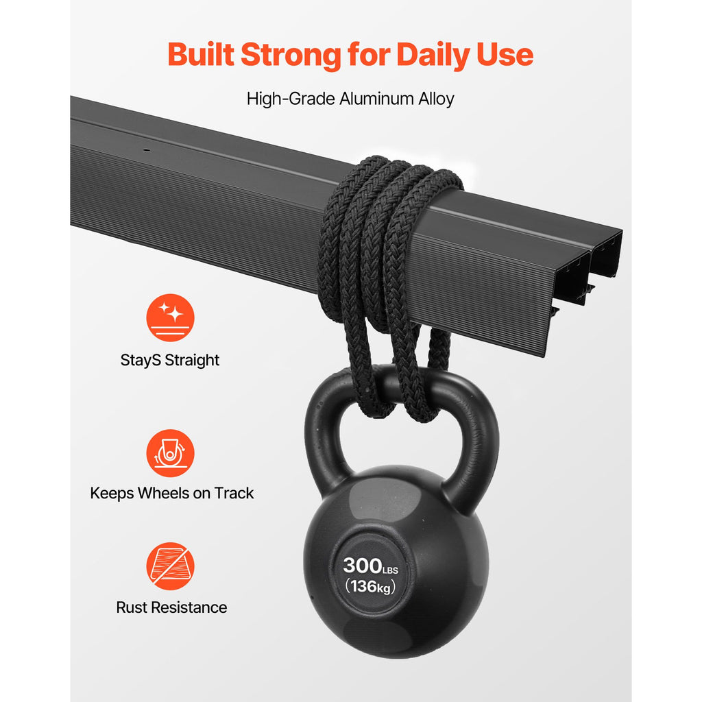 Dual-Track Bypass Closet Door Hardware Kit