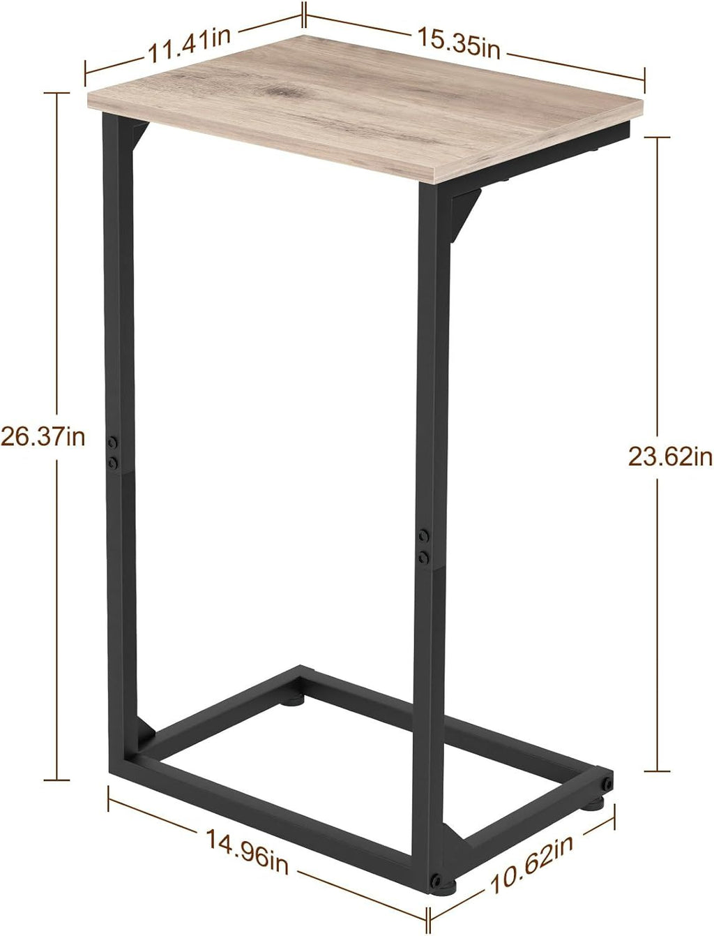Slide-Under C-Shaped End Tables for Modern Living