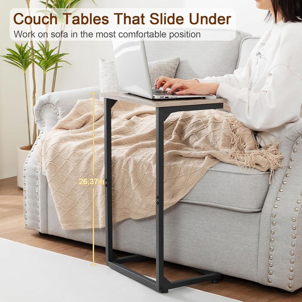 Slide-Under C-Shaped End Tables for Modern Living