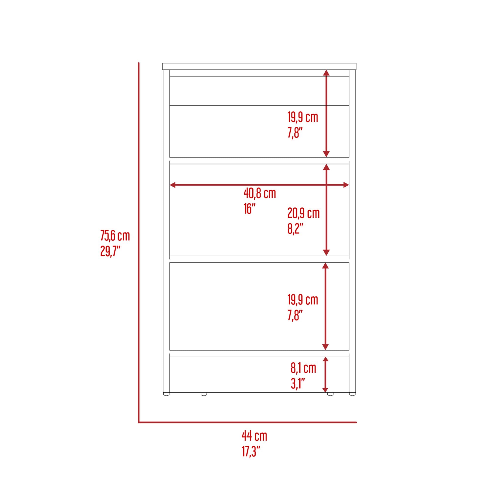 Cabinet 29.7H", Four Shelves, Vertical, Light Oak / White