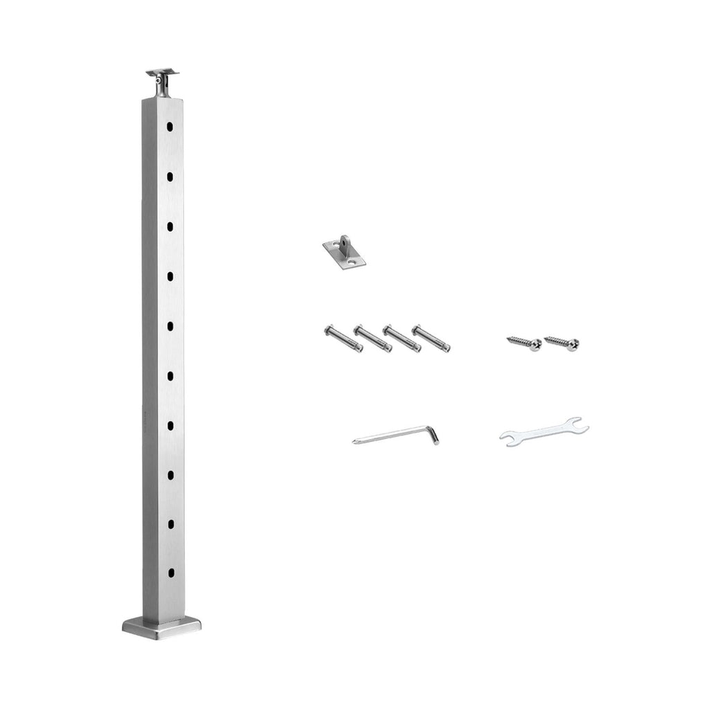 Pre-Drilled Cable Railing Post for Deck and Stair Layouts
