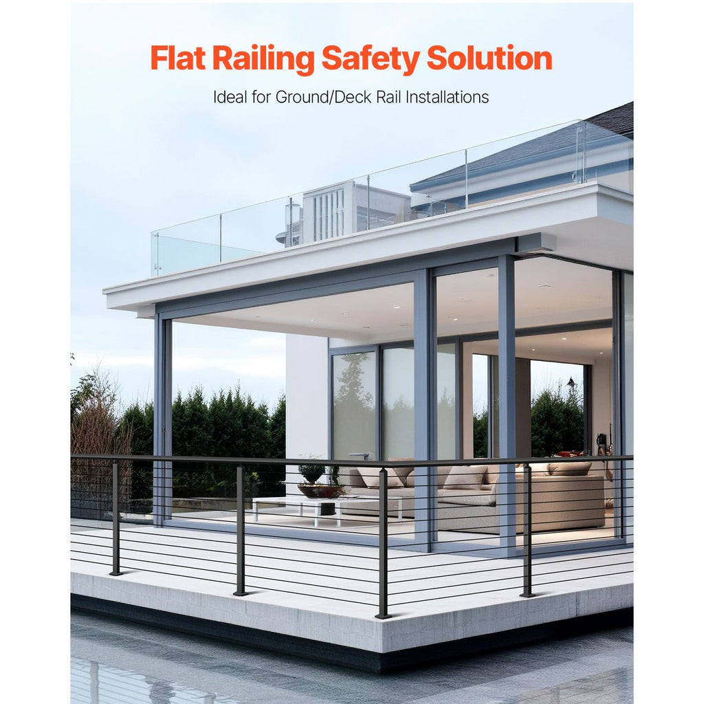 Horizontal Hole Cable Railing Post for Deck and Stair Protection