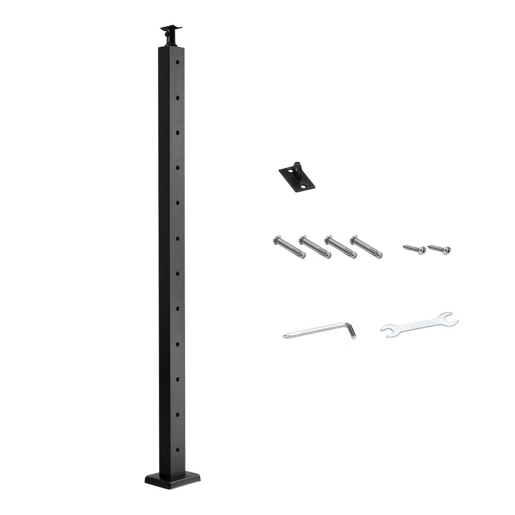 Horizontal Hole Cable Railing Post for Deck and Stair Protection