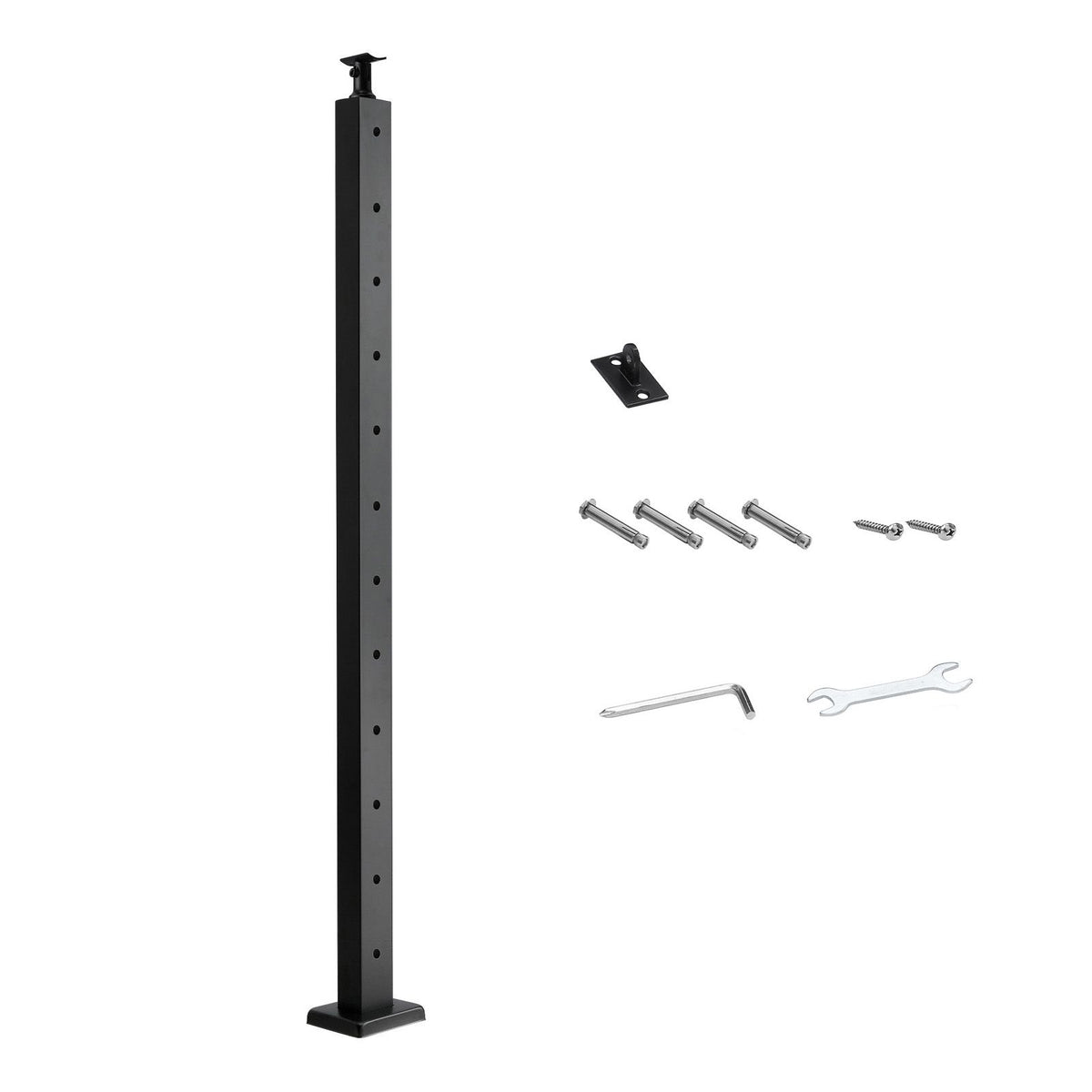 Horizontal Hole Cable Railing Post for Deck and Stair Protection