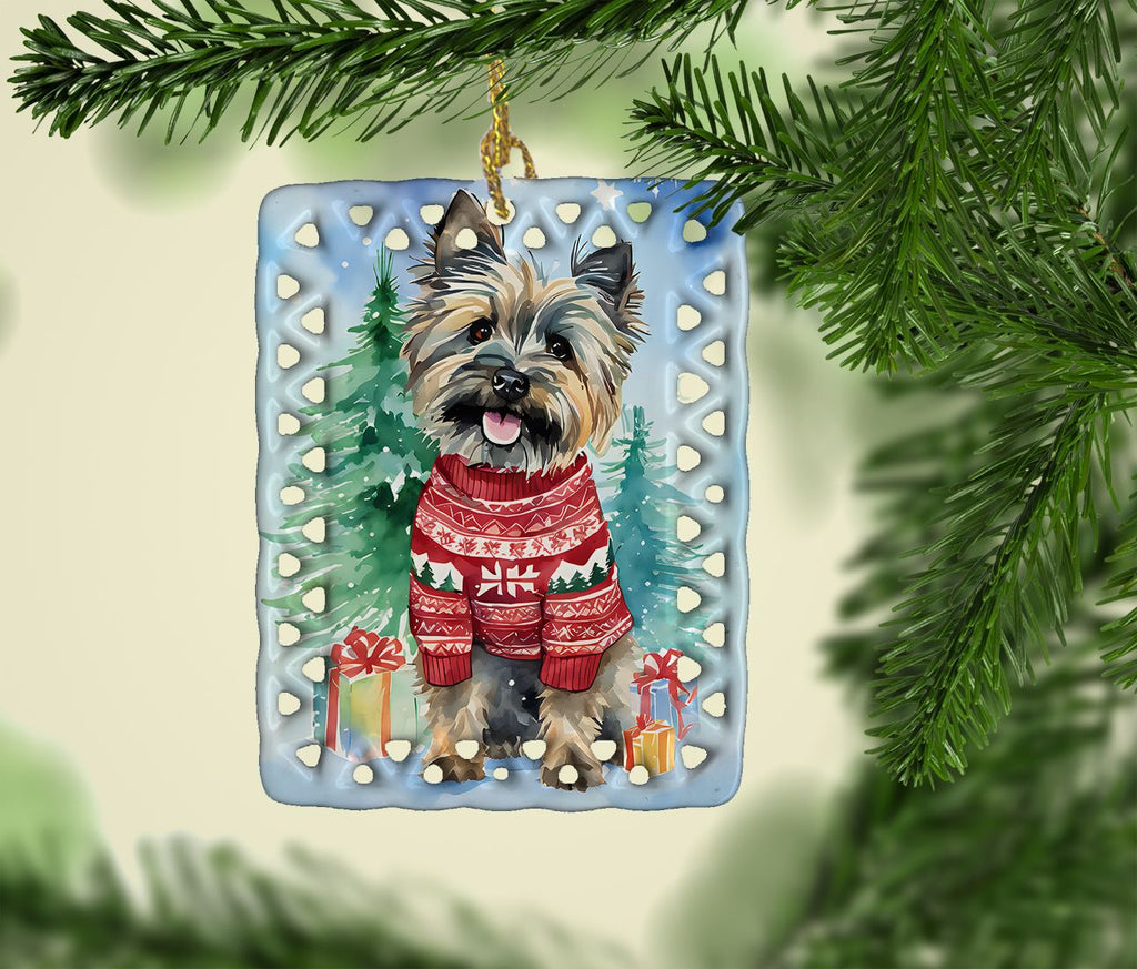 Cairn Terrier Christmas Memory Ornament