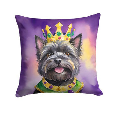 Cairn Terrier King of Mardi Gras Throw Pillow