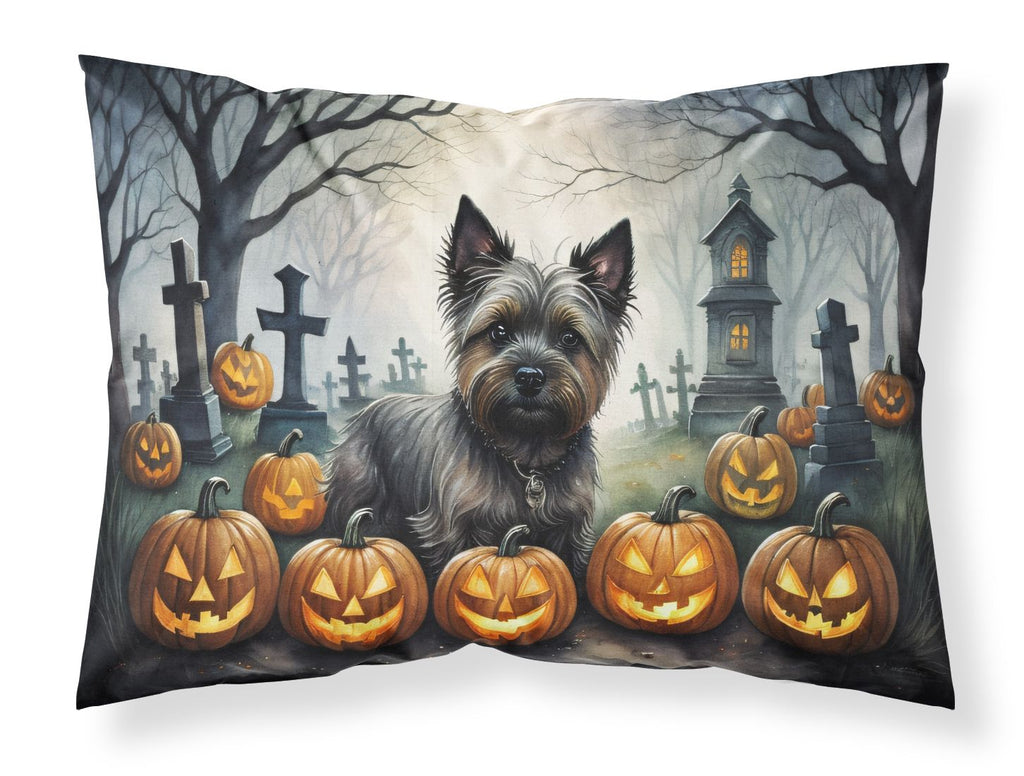Spooky Cairn Terrier Halloween Pillowcase