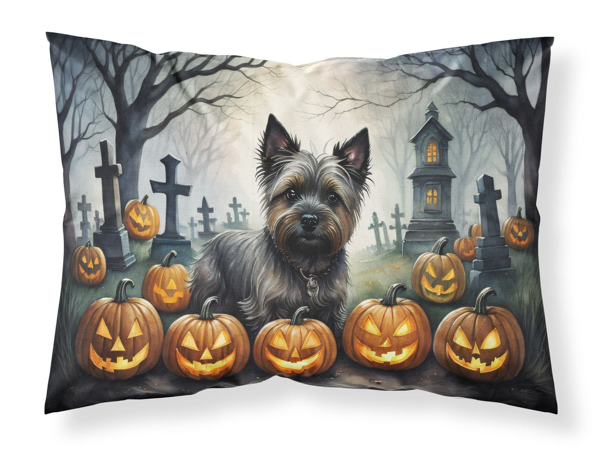 Spooky Cairn Terrier Halloween Pillowcase
