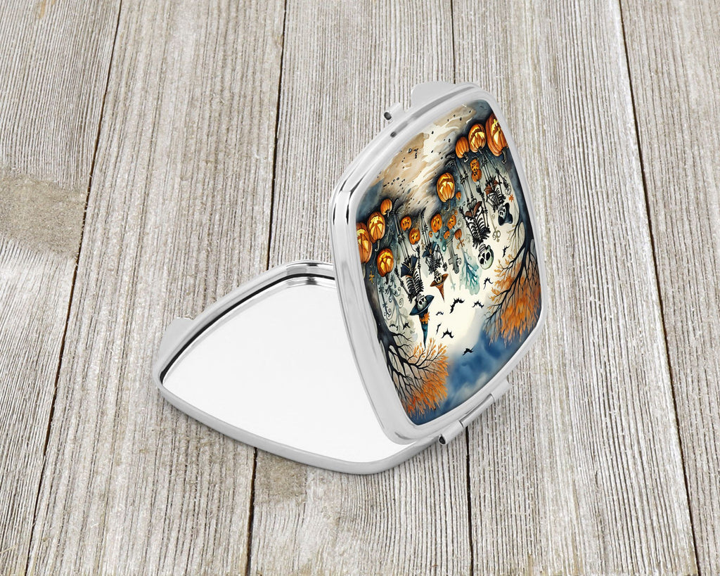 Calacas Skeletons Halloween Folding Compact Mirror