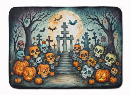 Calaveras Sugar Skulls Halloween Memory Foam Kitchen Mat – Cushioned Comfort with Vibrant Design