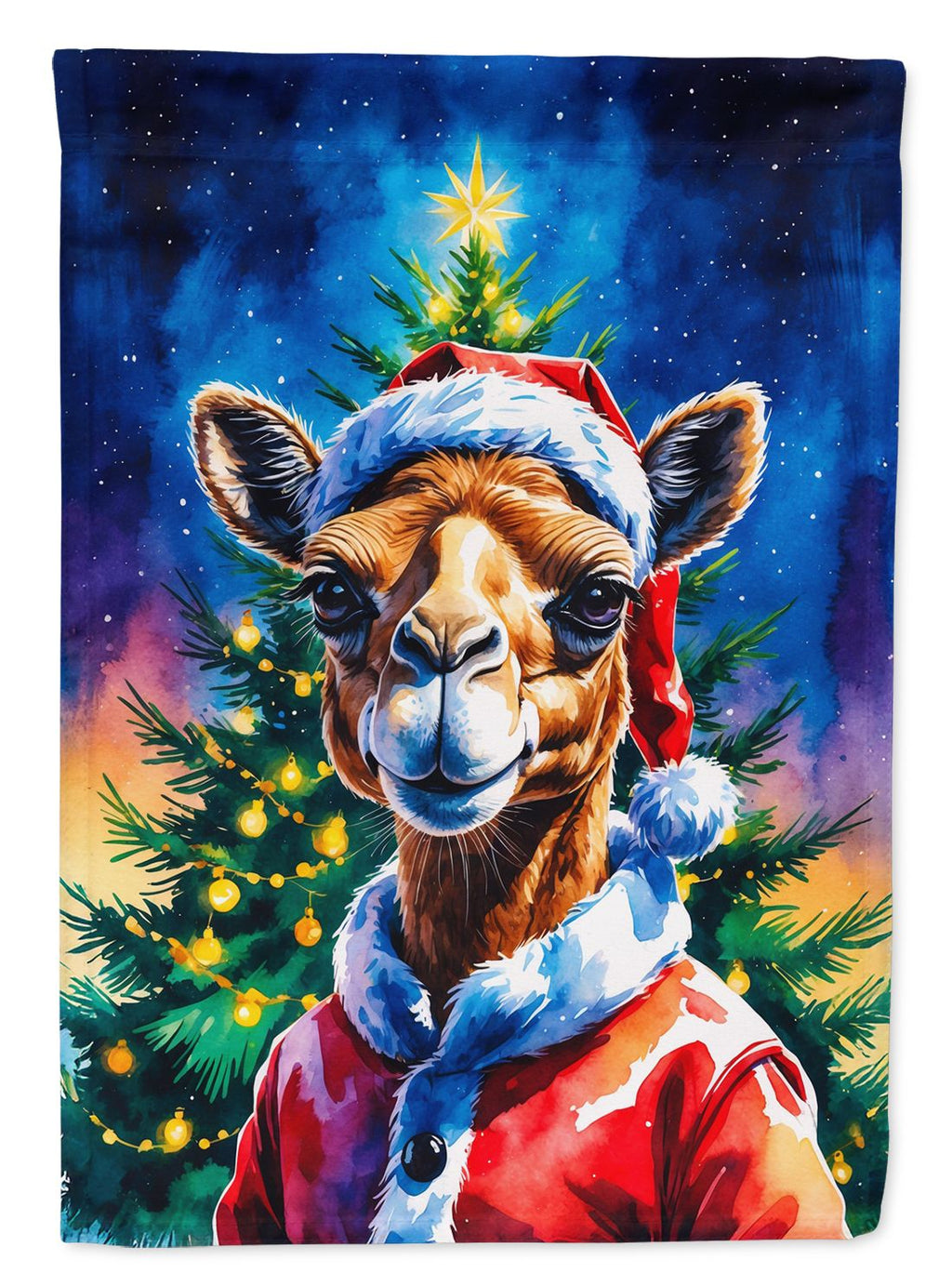 Camel Christmas Garden Flag – Double-Sided, Weatherproof Outdoor Decor