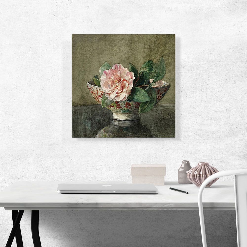 Camellia in an Old Chinese Vase Wall Art