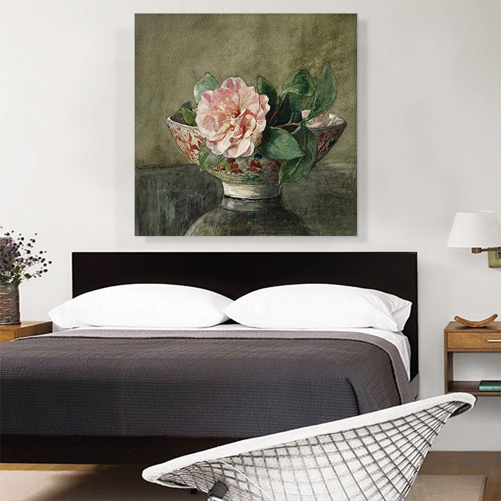 Camellia in an Old Chinese Vase Wall Art