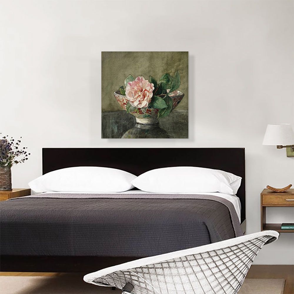 Camellia in an Old Chinese Vase Wall Art