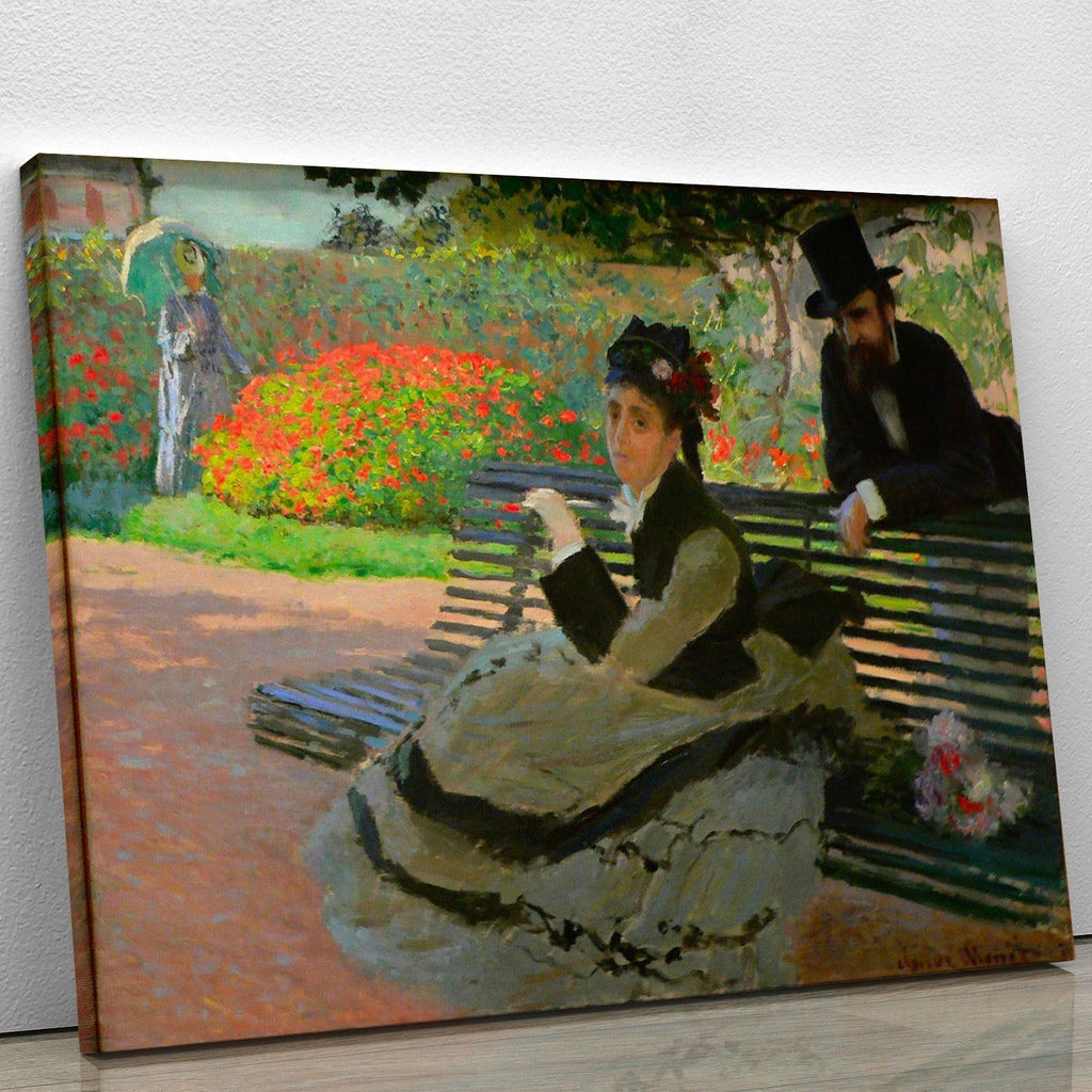 Camille Monet on a Garden Bench Wall Art