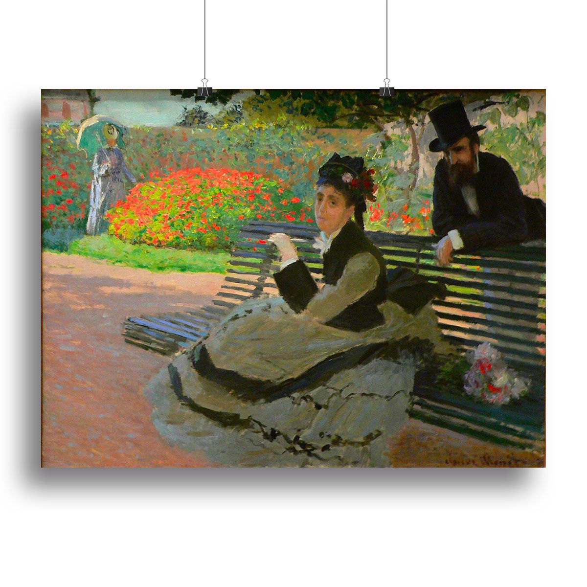 Camille Monet on a Garden Bench Wall Art