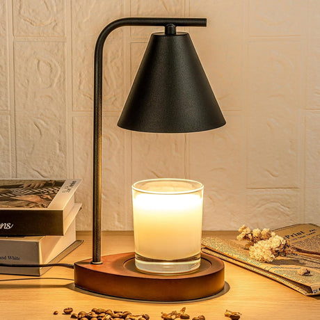 Black Dimmable Candle Warmer Lamp with Timer