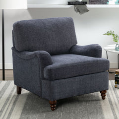 Candor Navy English Roll Armchair