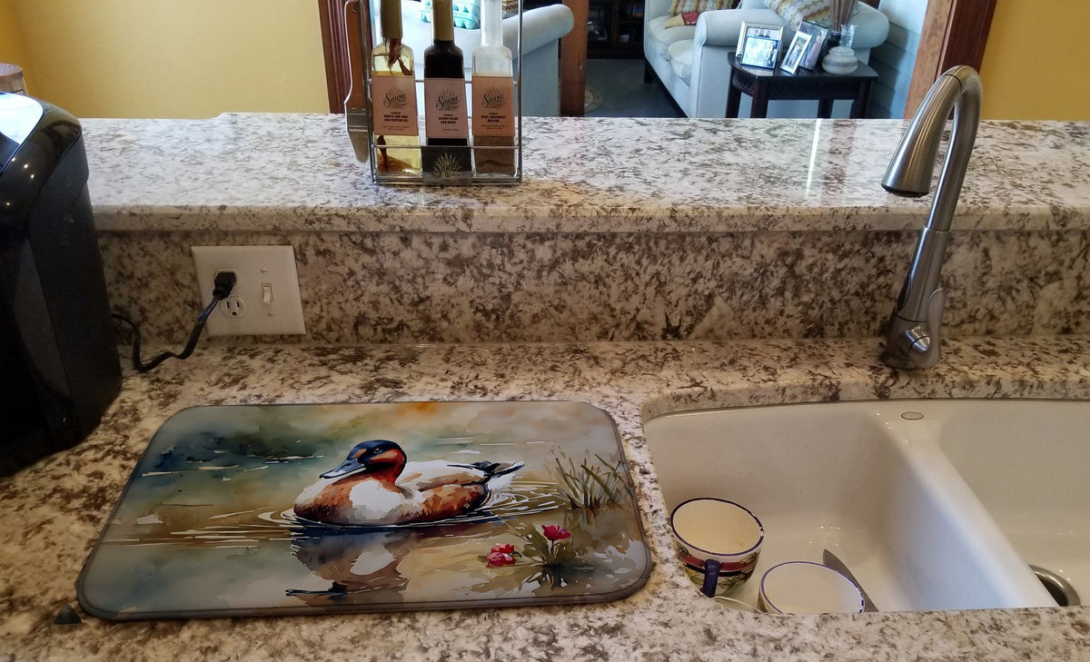 Canvasback Artwork Absorbent Dish Drying Mat