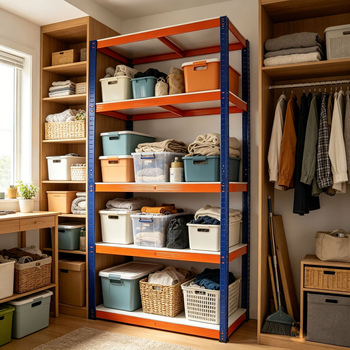 Tiered Storage Shelving That Opens Up Garage and Pantry Space
