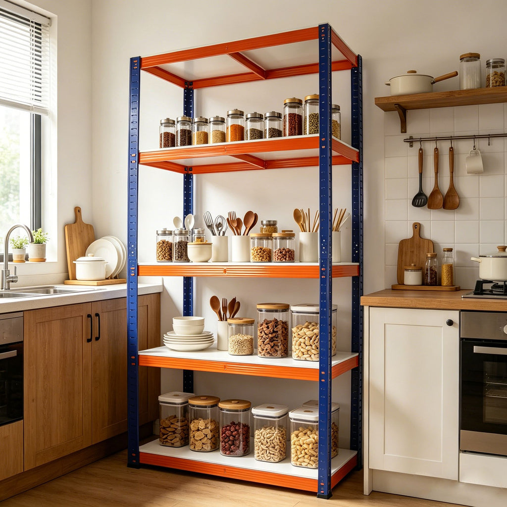 Tiered Storage Shelving That Opens Up Garage and Pantry Space