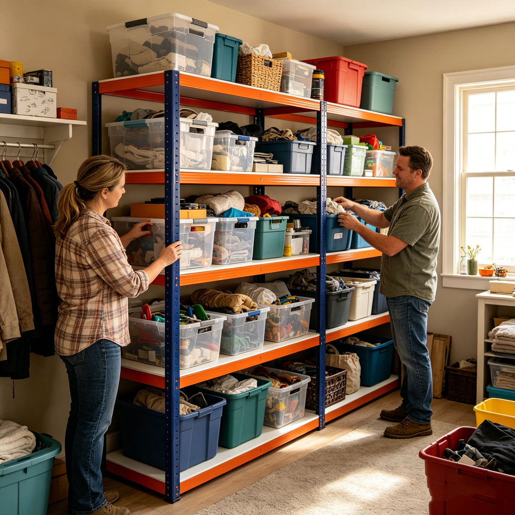 Tiered Storage Shelving That Opens Up Garage and Pantry Space