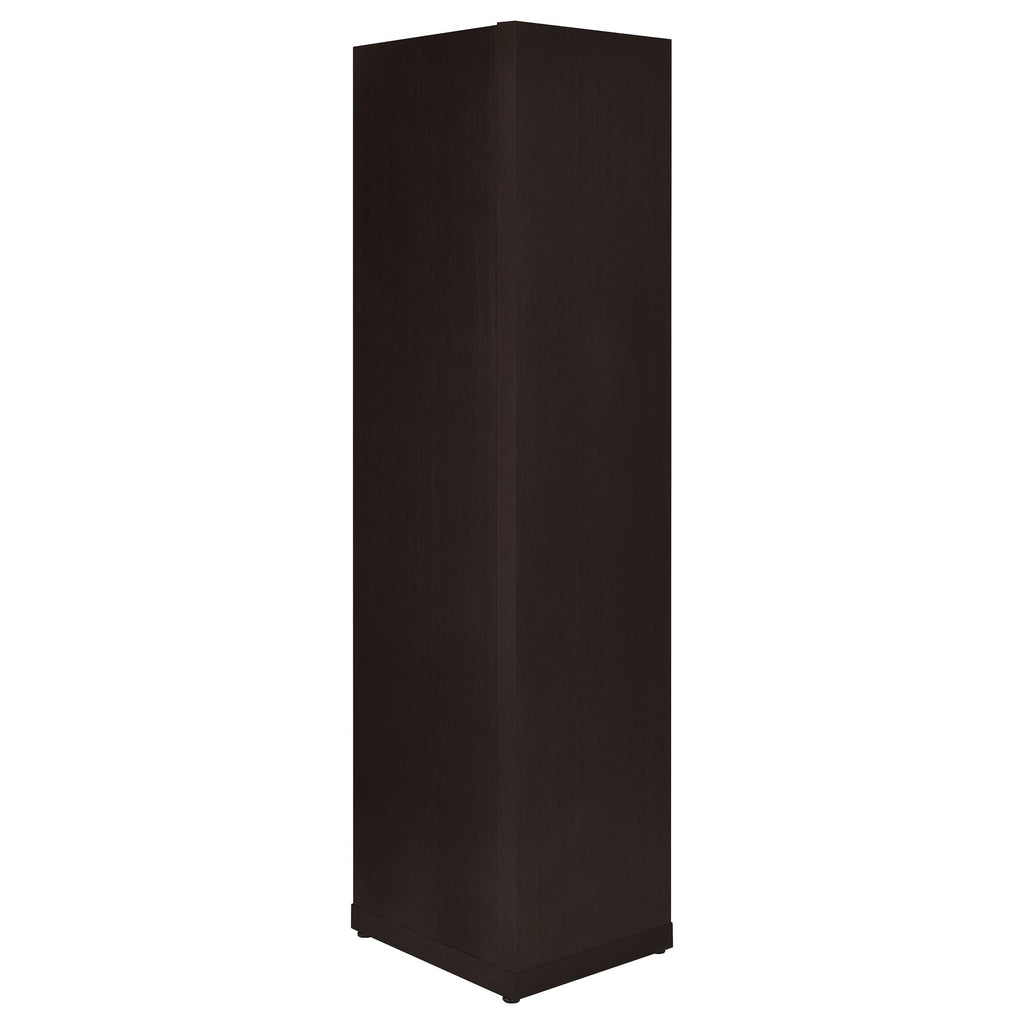 6-Tier Corner Bookcase for Compact Spaces – Cappuccino Finish