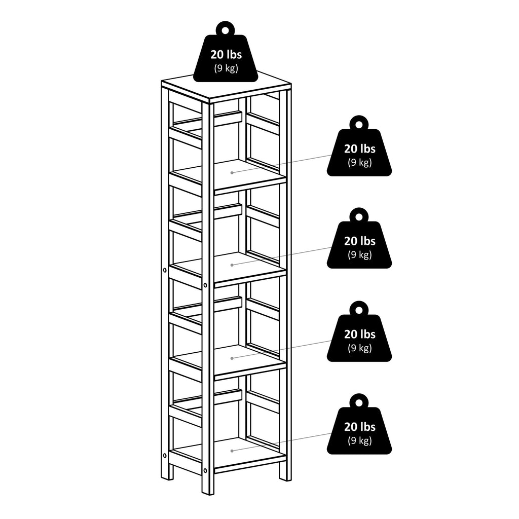 Capri 4-Section N Storage Shelf with 4 Foldable Beige Fabric Baskets